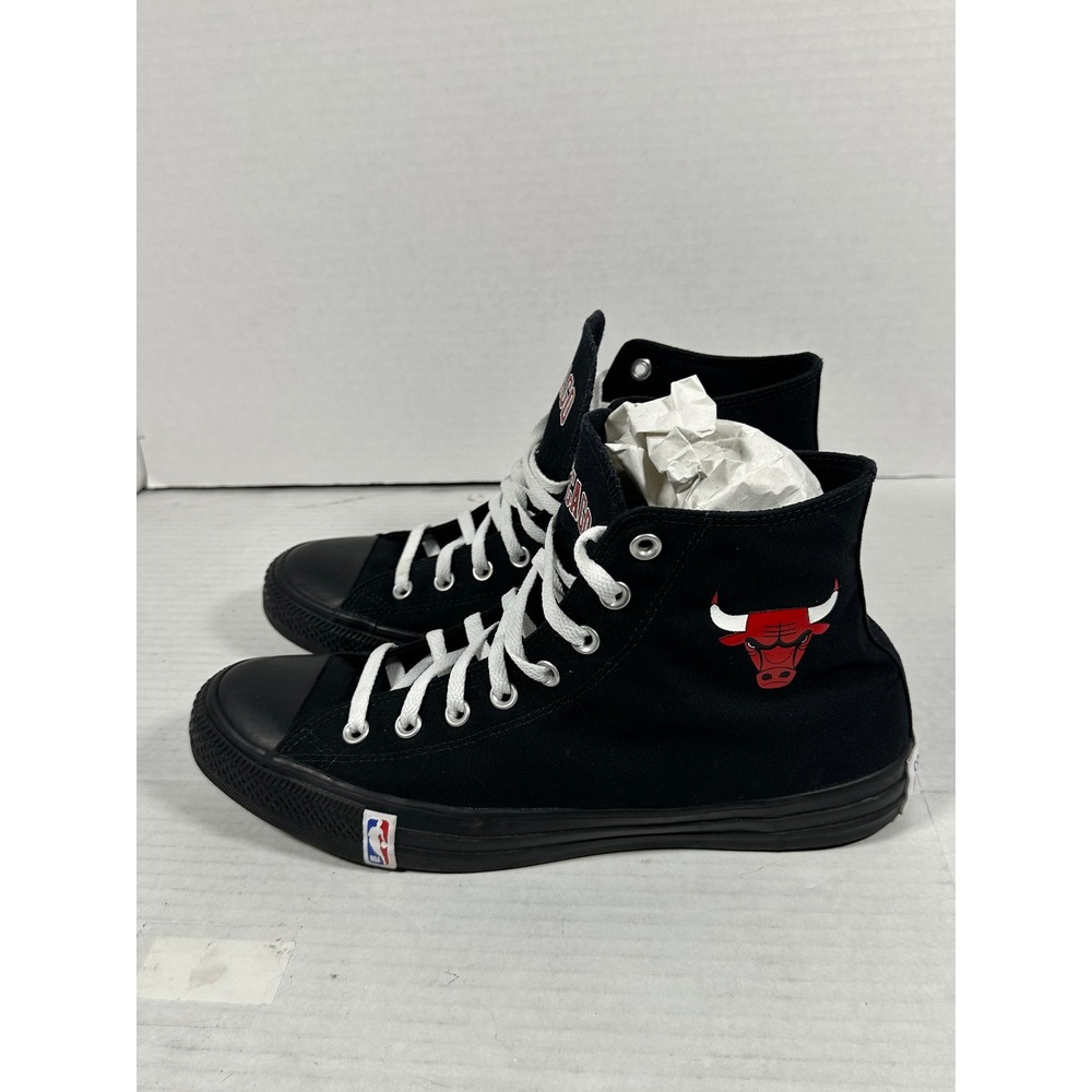 Converse Chuck Taylor All Star NBA Chicago Bulls HighTop Black Mens 11.5 164503C - Picture 11 of 16